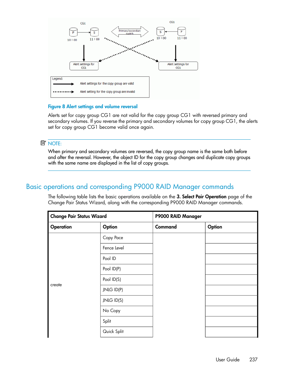 Alert settings and volume reversal | HP XP P9000 Command View Advanced Edition Software User Manual | Page 237 / 478