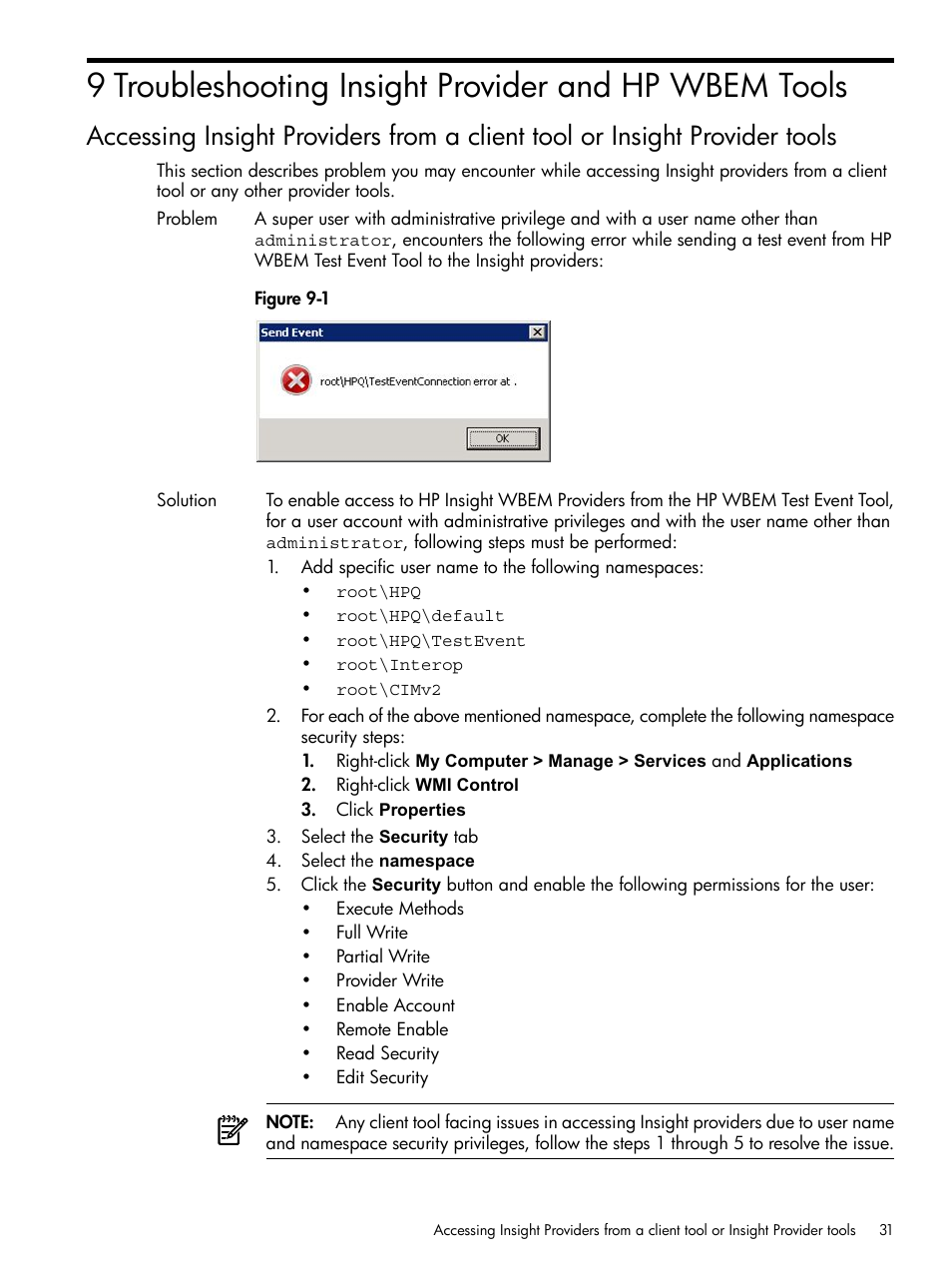 HP Insight Management WBEM Providers User Manual | Page 31 / 38