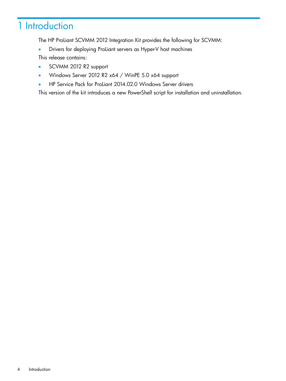 1 introduction | HP OneView for Microsoft System Center User Manual | Page 4 / 15