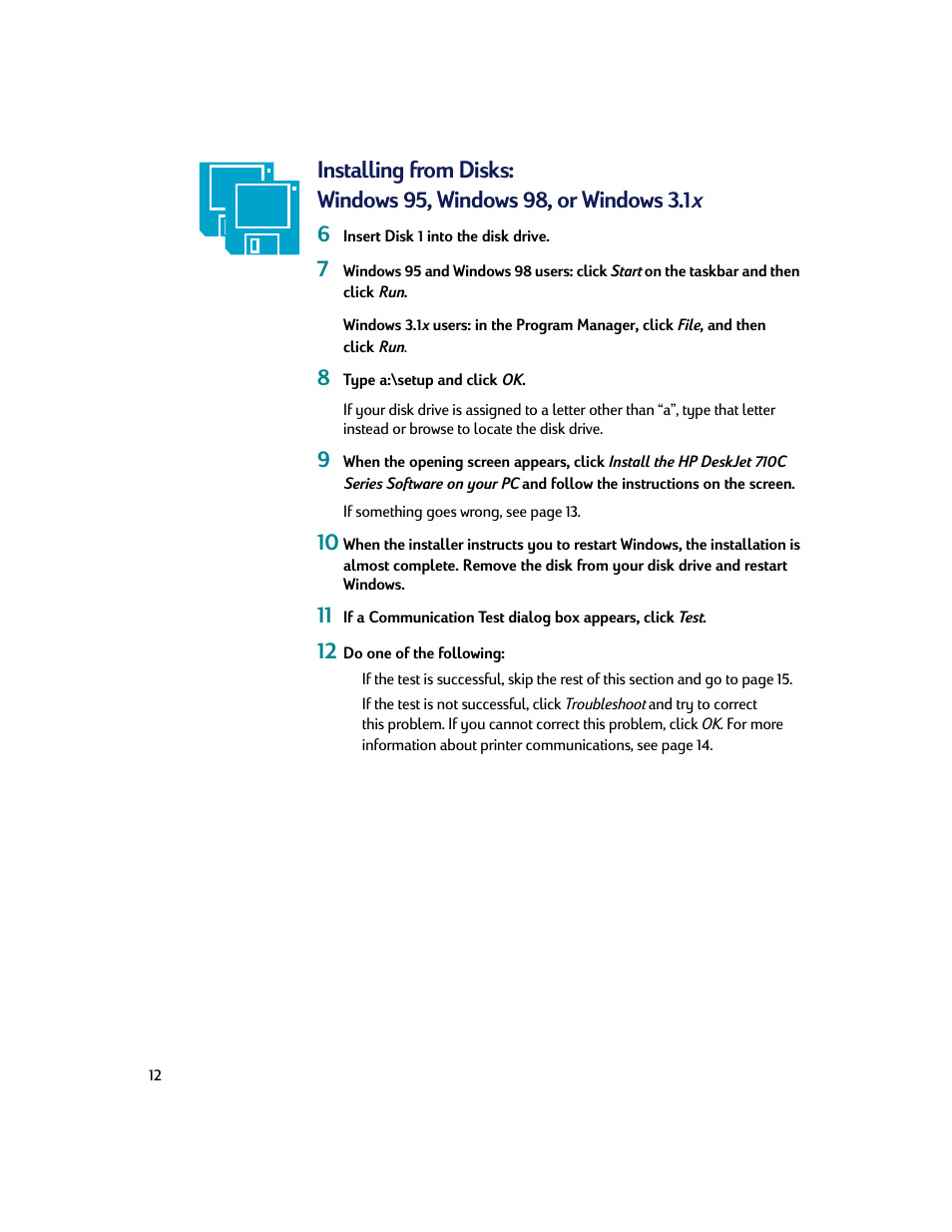 HP Deskjet 710c Printer User Manual | Page 12 / 90