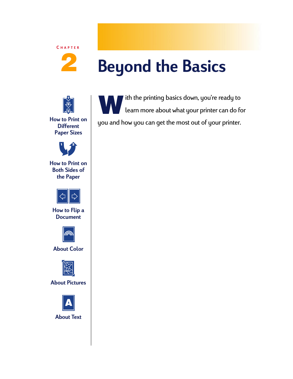 Beyond the basics, Hapter | HP Deskjet 710c Printer User Manual | Page 34 / 90