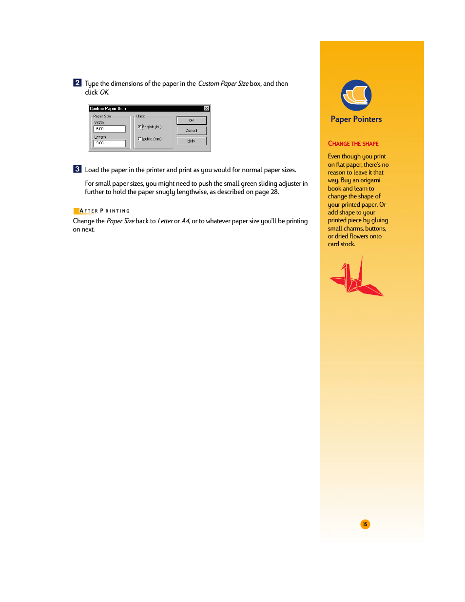 Paper pointers | HP Deskjet 710c Printer User Manual | Page 36 / 90