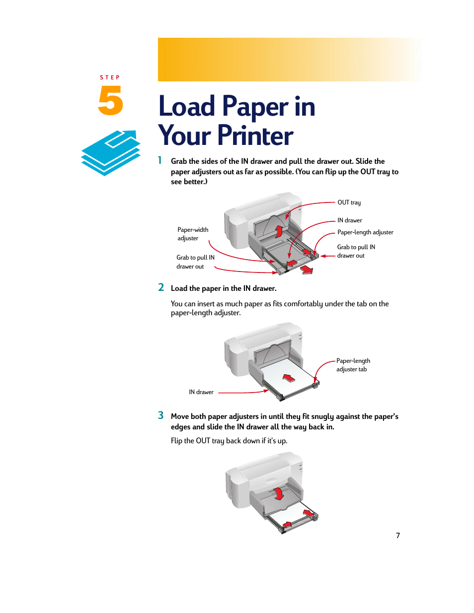 Load paper in your printer | HP Deskjet 710c Printer User Manual | Page 7 / 90