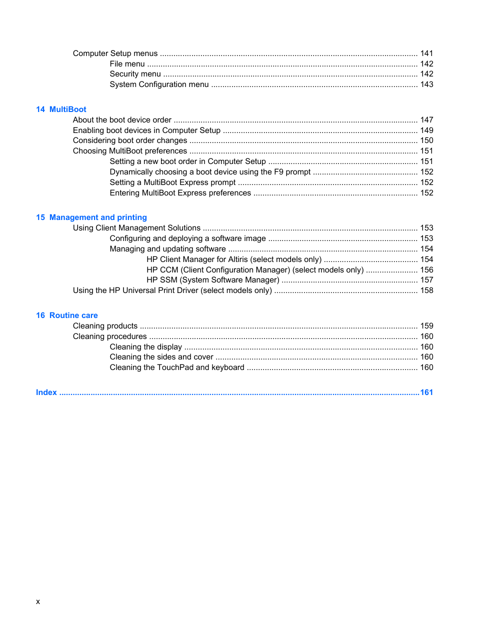 HP ProBook 6555b Notebook-PC User Manual | Page 10 / 176