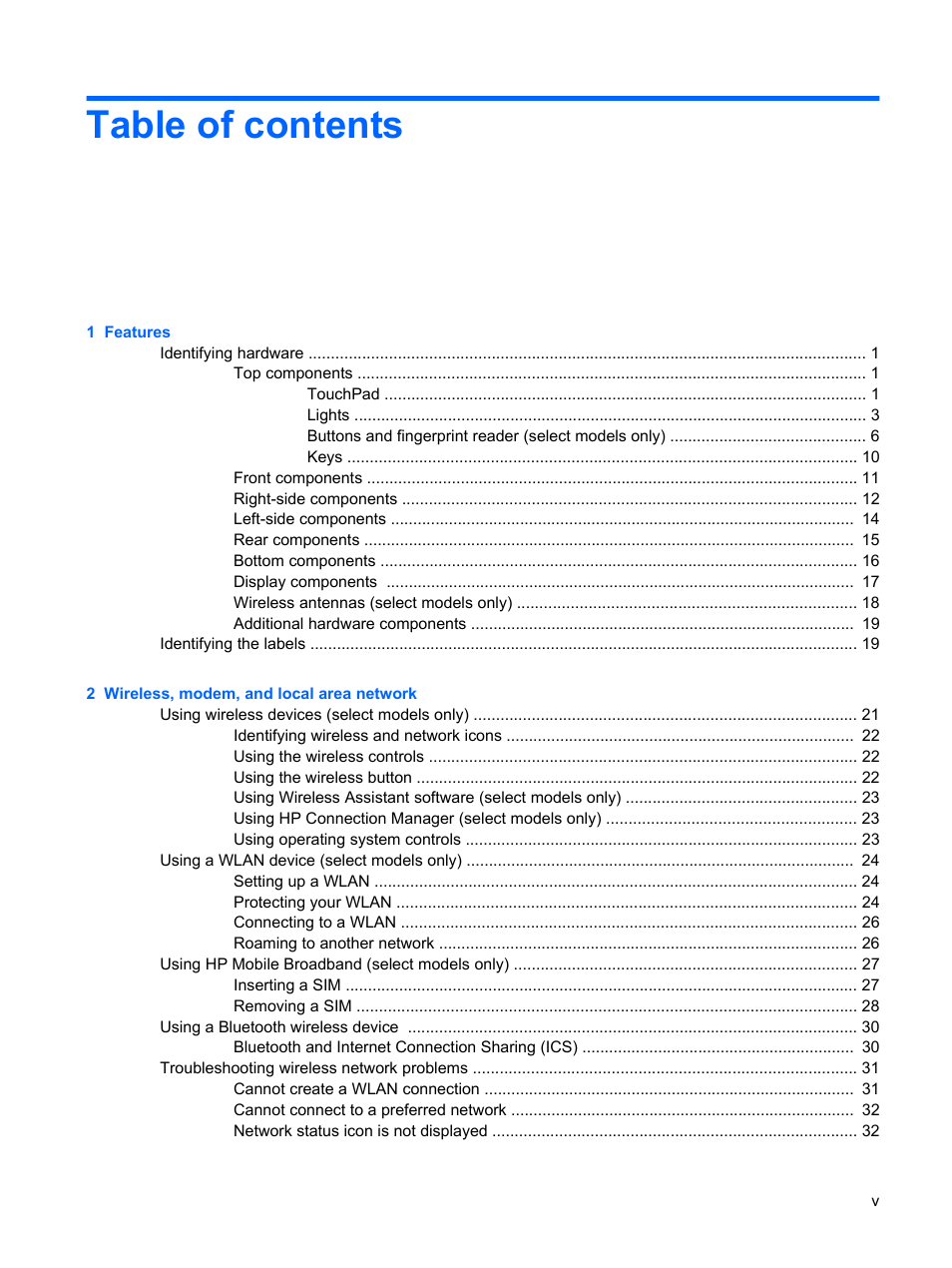 HP ProBook 6555b Notebook-PC User Manual | Page 5 / 176