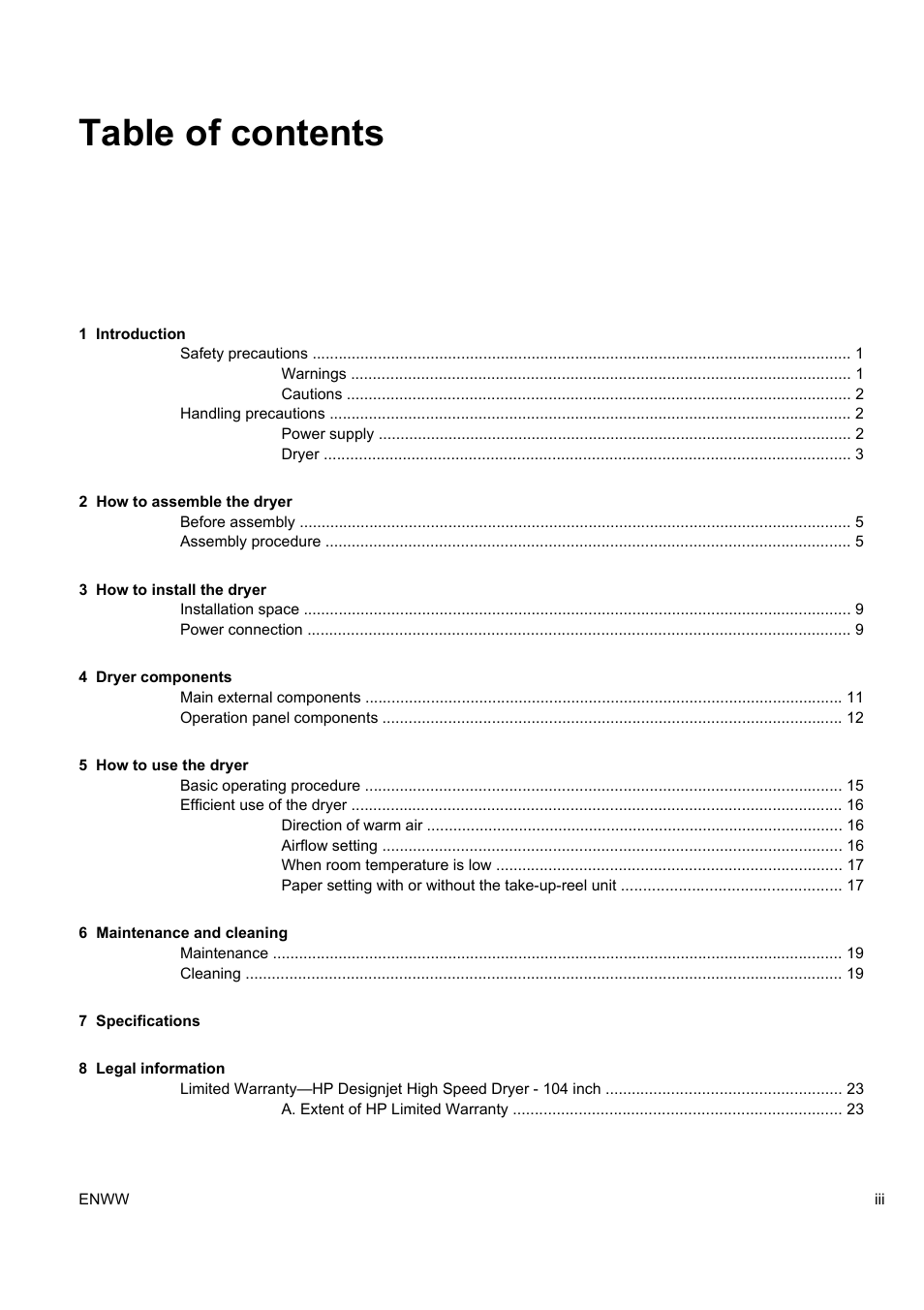HP Designjet 10000s Printer series User Manual | Page 3 / 34