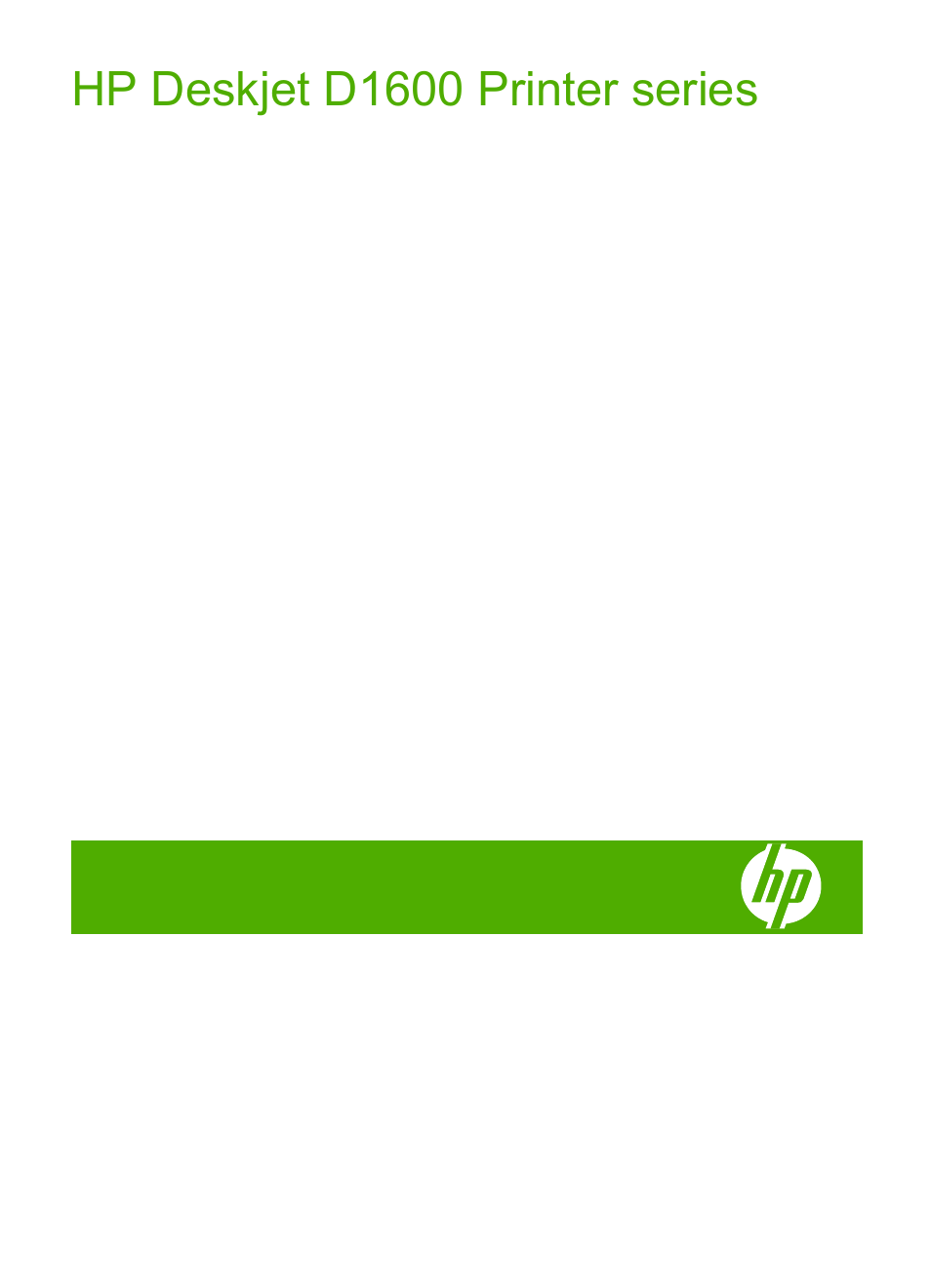 HP Deskjet D1668 Printer User Manual | 60 pages