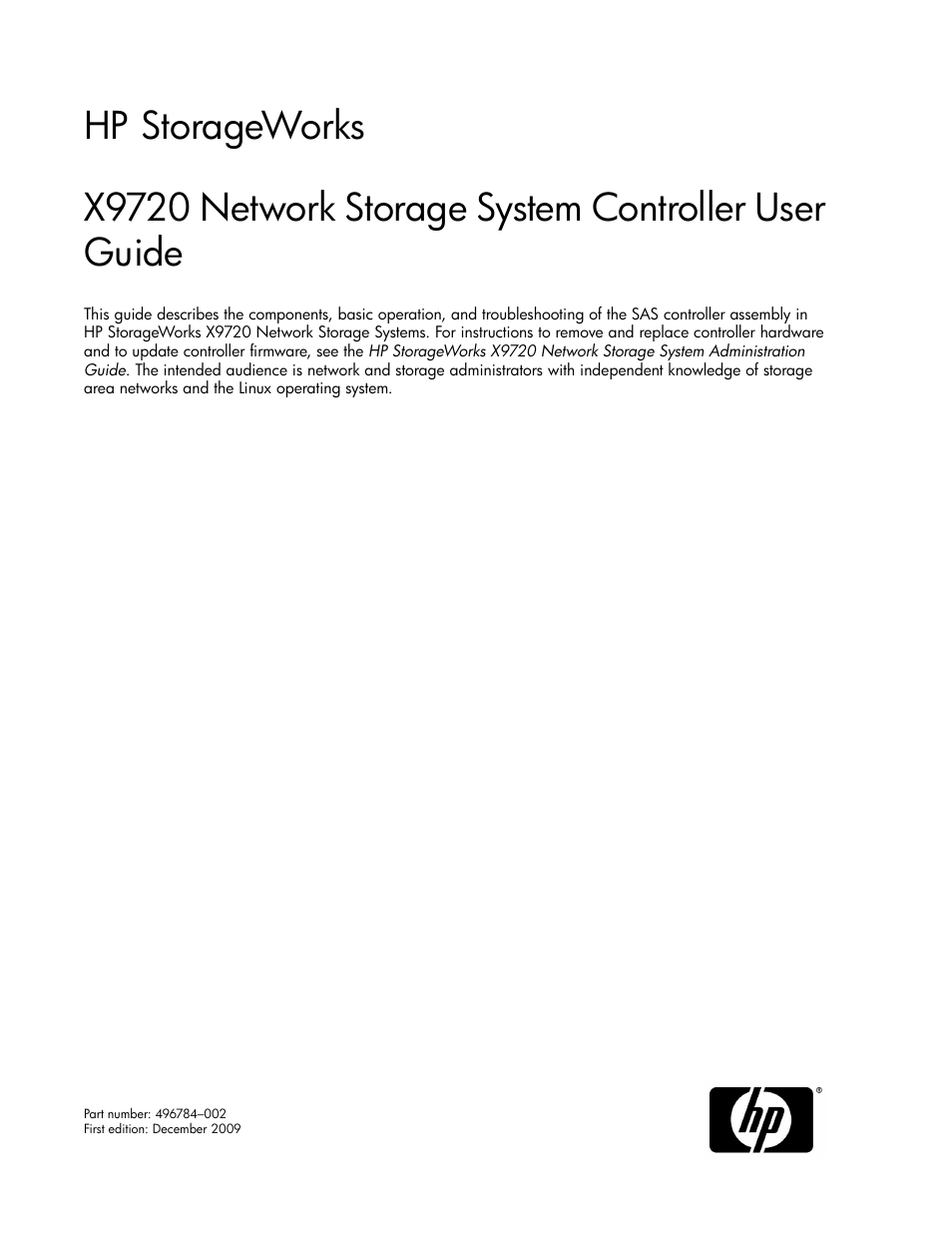 HP StoreAll Storage User Manual | 50 pages