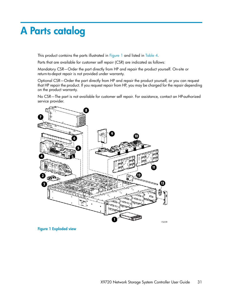A parts catalog | HP StoreAll Storage User Manual | Page 31 / 50