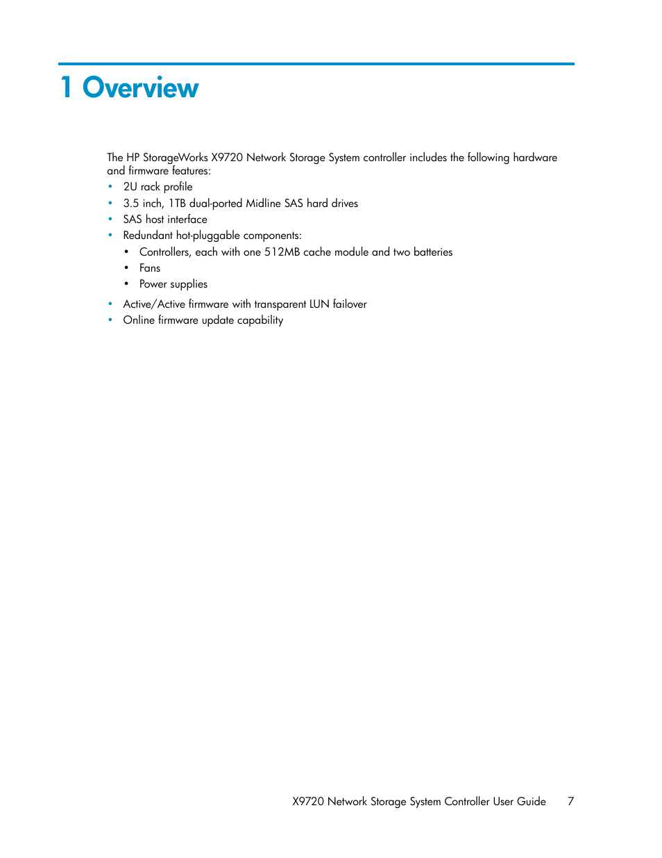 1 overview | HP StoreAll Storage User Manual | Page 7 / 50