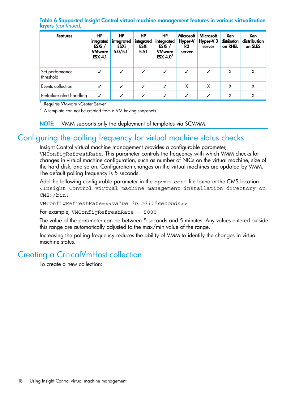 Creating a criticalvmhost collection | HP Insight Control Software for Linux User Manual | Page 18 / 59