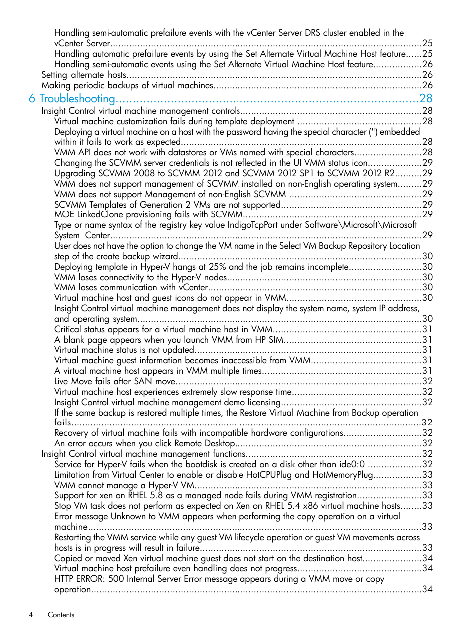 6 troubleshooting | HP Insight Control Software for Linux User Manual | Page 4 / 59