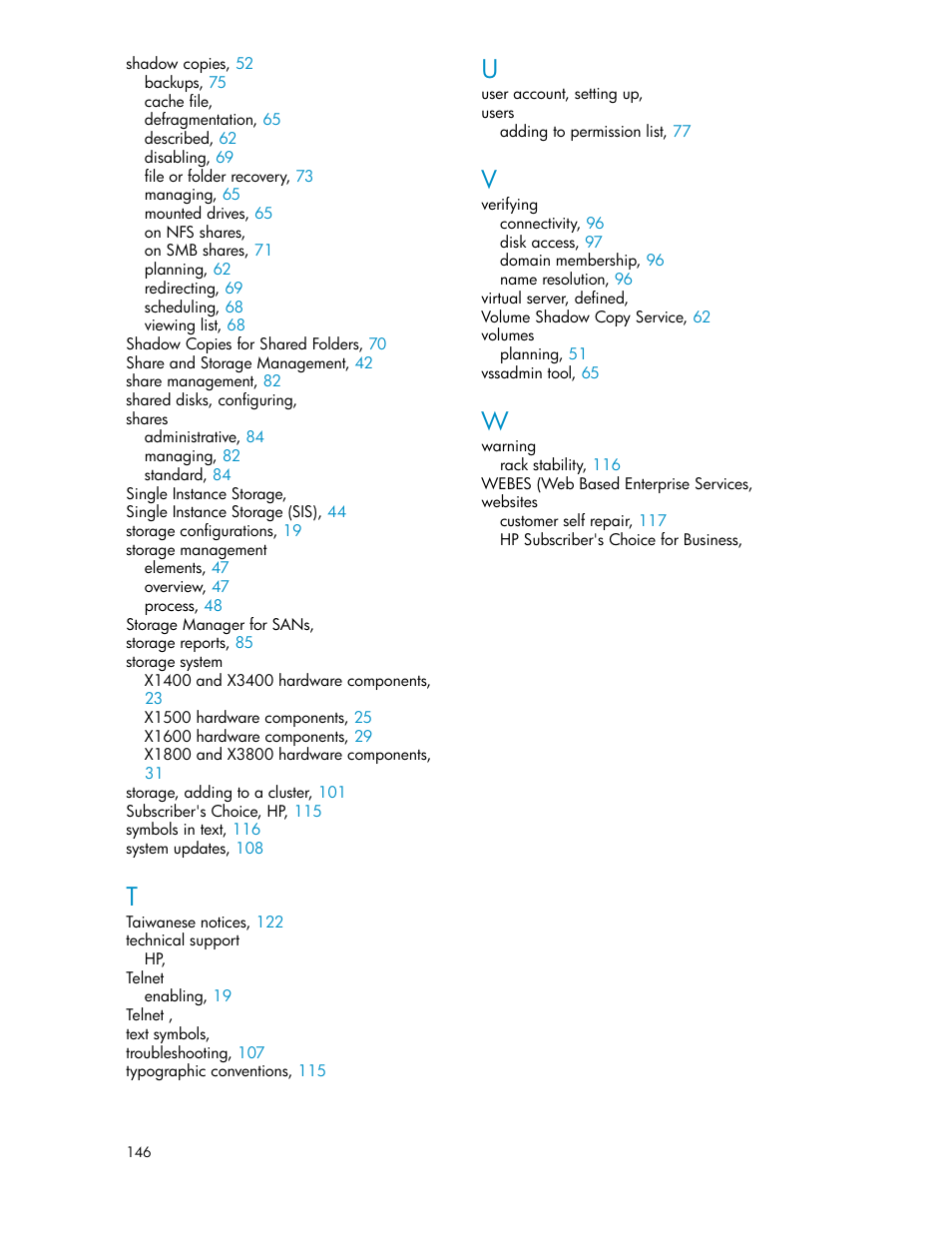 HP X1000 Network Storage Systems User Manual | Page 146 / 146