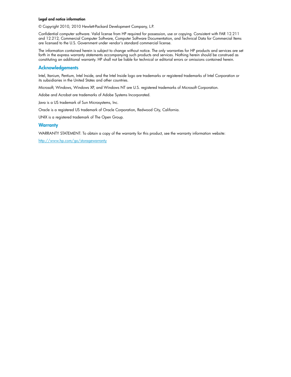 HP X1000 Network Storage Systems User Manual | Page 2 / 146