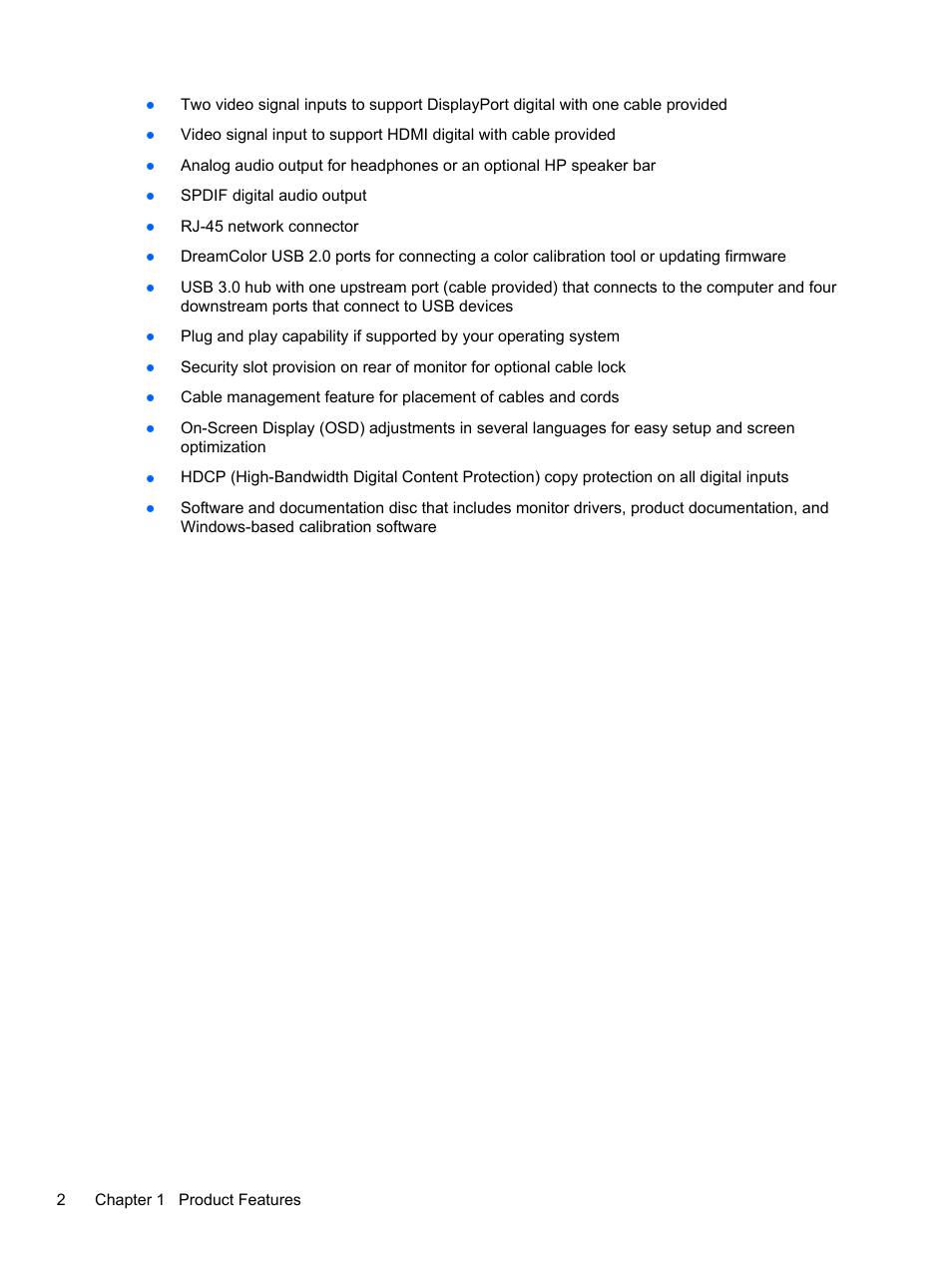 HP DreamColor Z27x Professional Display User Manual | Page 10 / 80