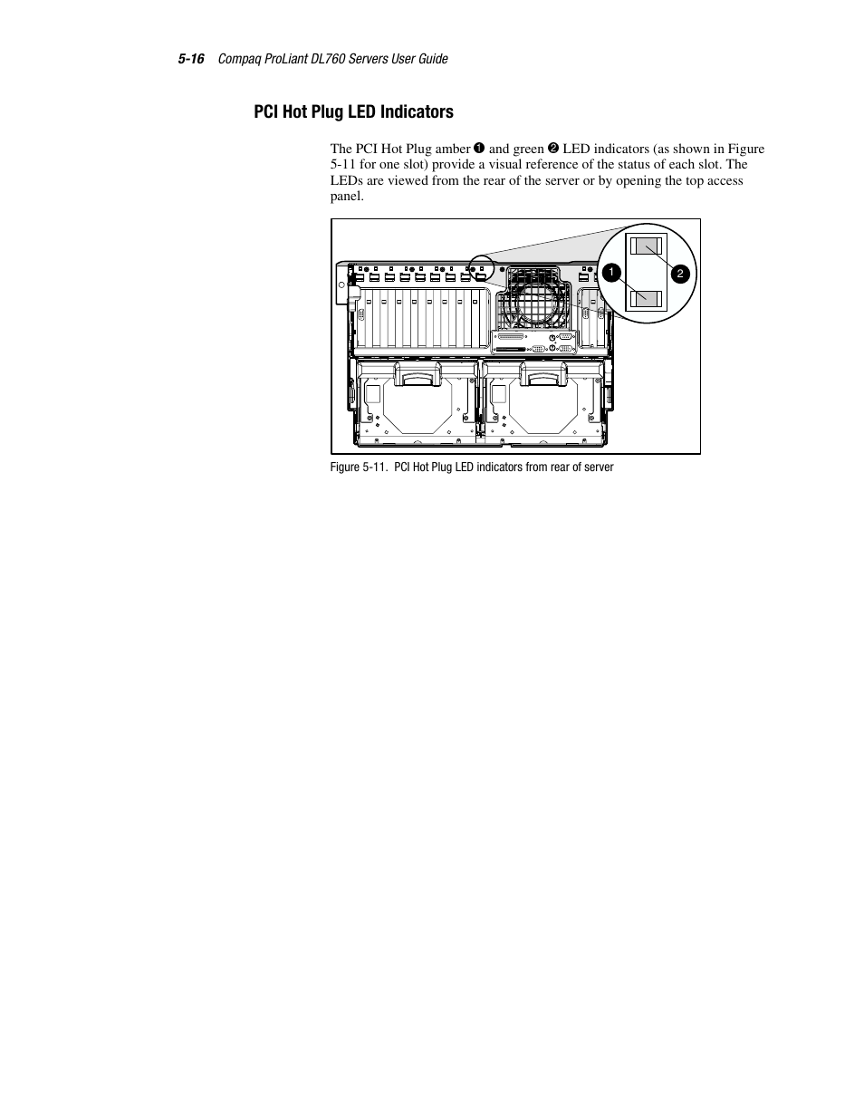 Pci hot plug led indicators, Pci hot plug led indicators -16 | HP ProLiant DL760 Server User Manual | Page 119 / 229