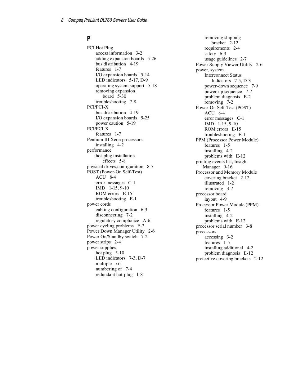 HP ProLiant DL760 Server User Manual | Page 225 / 229