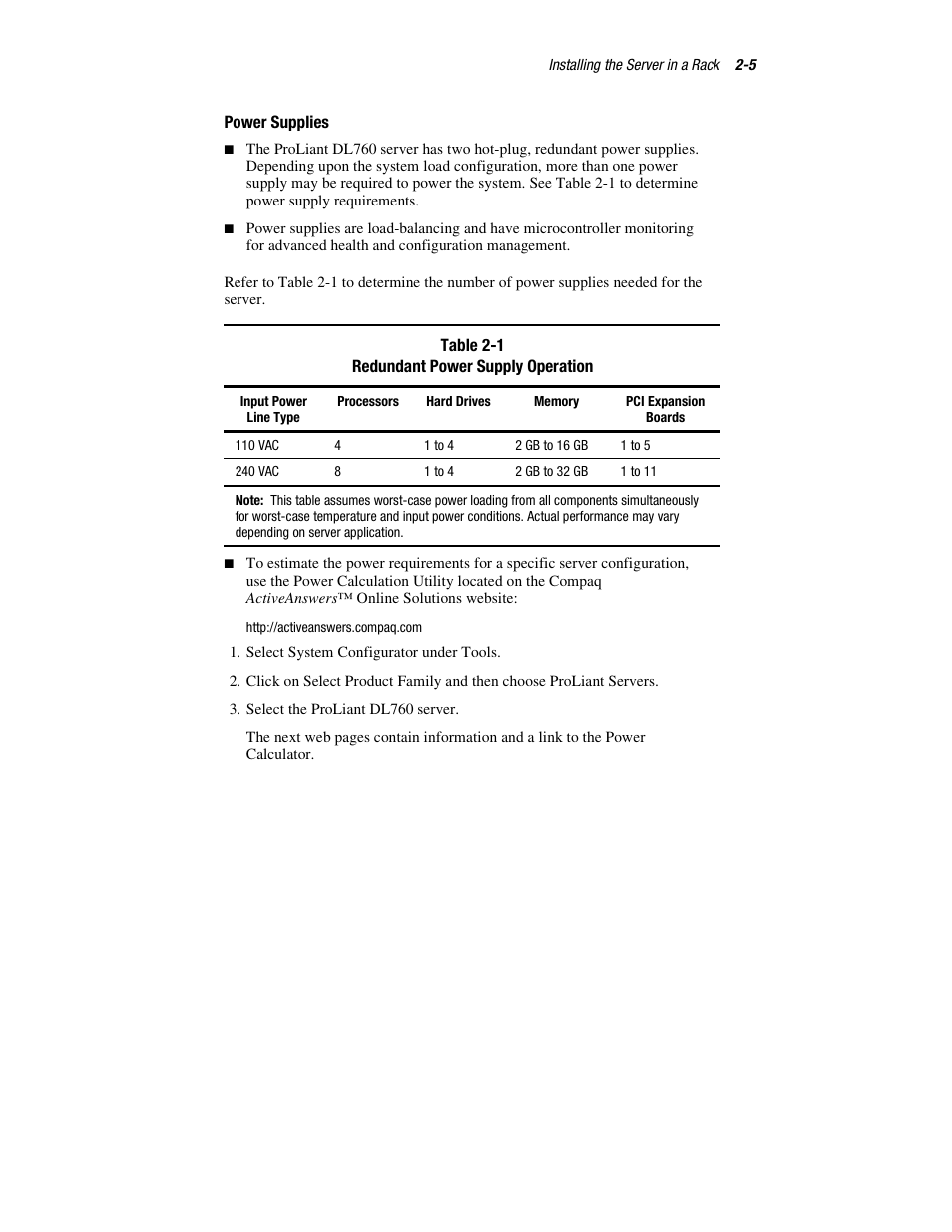 Power supplies | HP ProLiant DL760 Server User Manual | Page 39 / 229