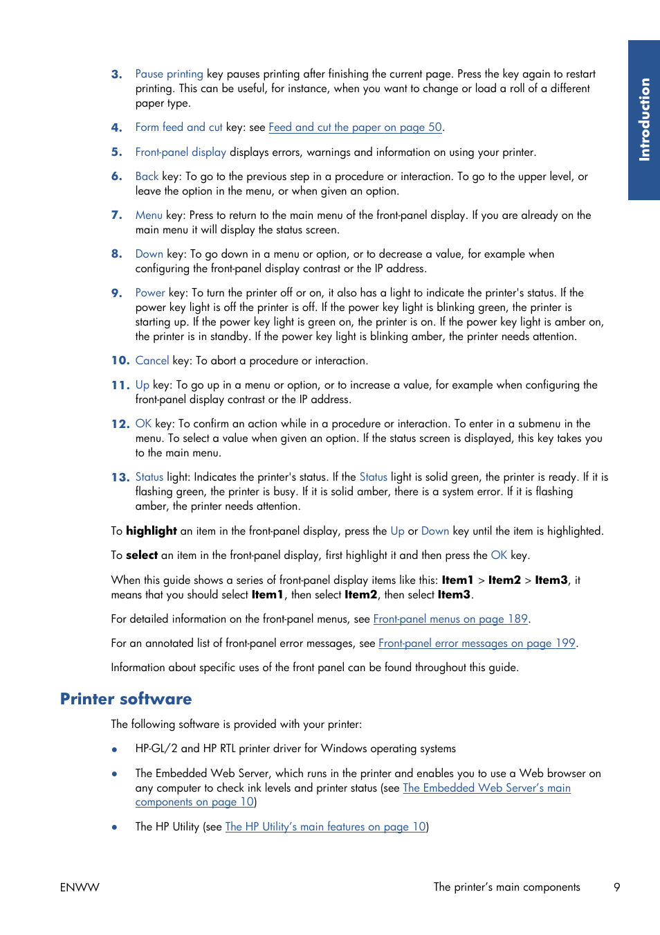 Printer software | HP Designjet Z6200 Photo Printer User Manual | Page 17 / 220