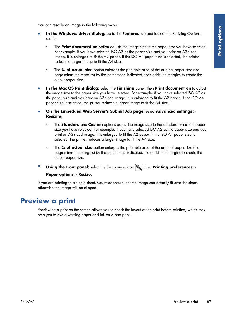 Preview a print | HP Designjet Z6200 Photo Printer User Manual | Page 95 / 220