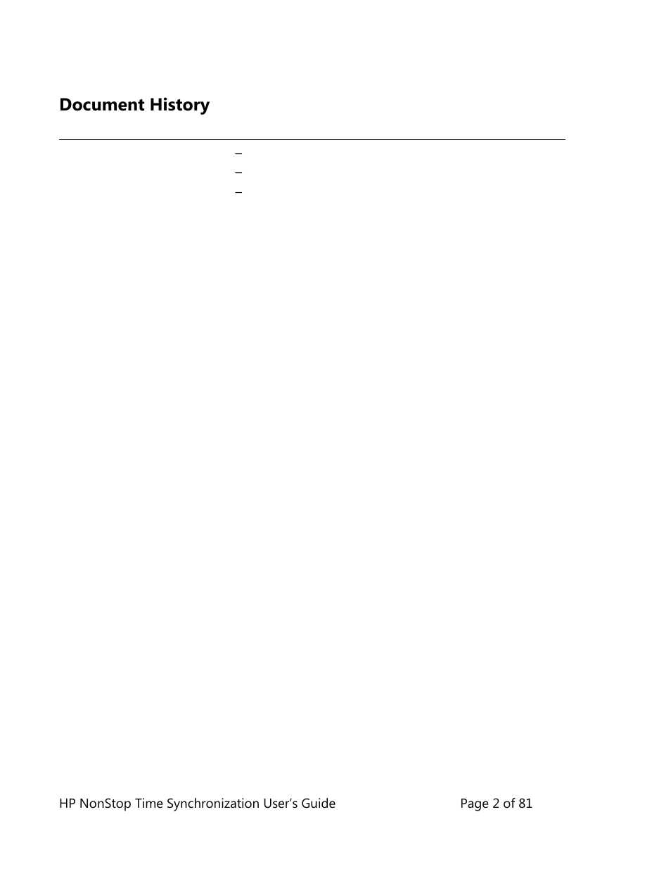 Document history | HP NonStop G-Series User Manual | Page 2 / 81