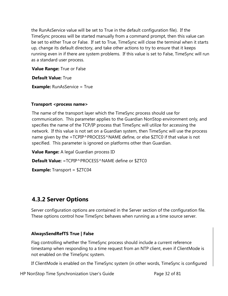 Server options, 2 server options | HP NonStop G-Series User Manual | Page 32 / 81