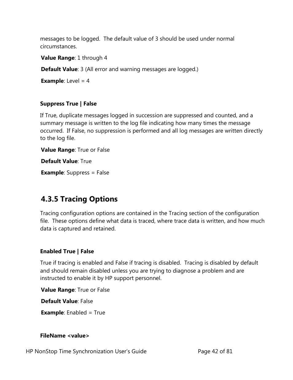 Tracing options, 5 tracing options | HP NonStop G-Series User Manual | Page 42 / 81