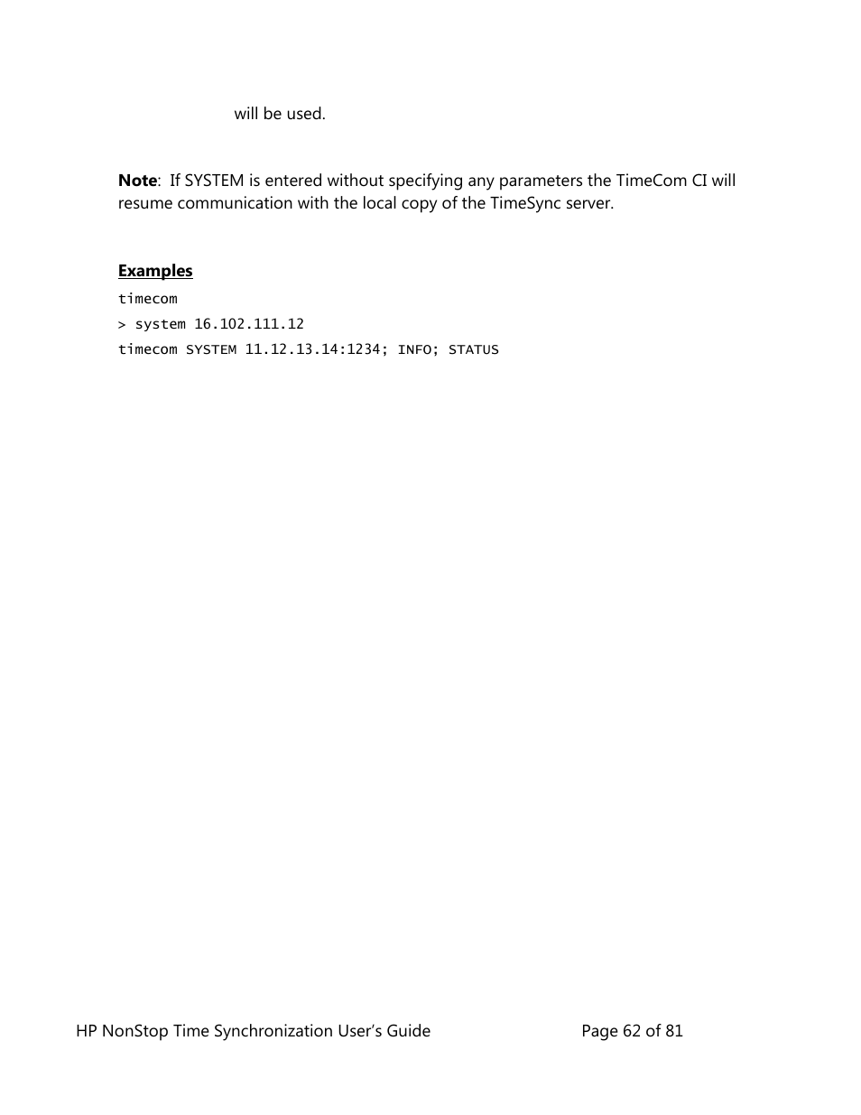 HP NonStop G-Series User Manual | Page 62 / 81