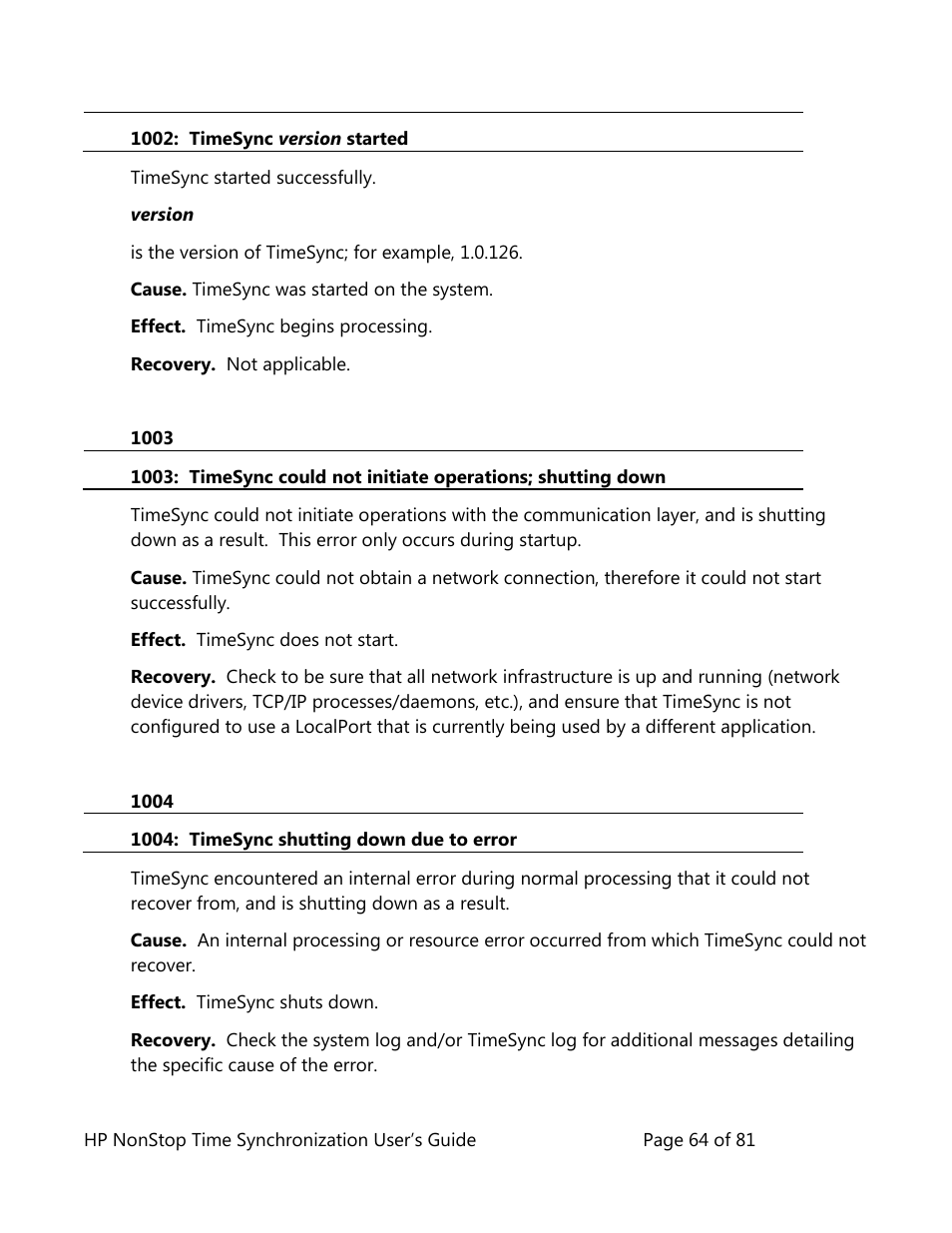 HP NonStop G-Series User Manual | Page 64 / 81