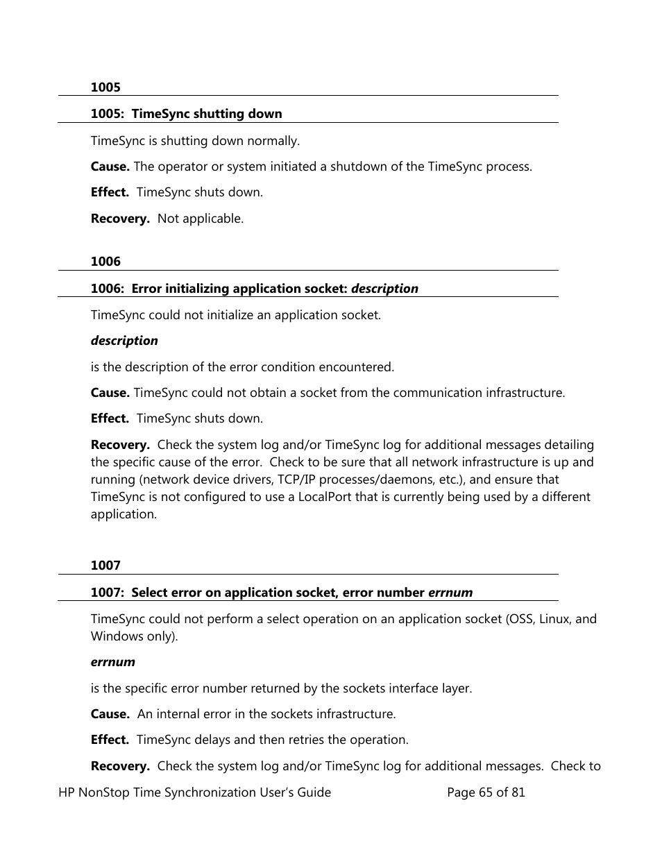 HP NonStop G-Series User Manual | Page 65 / 81