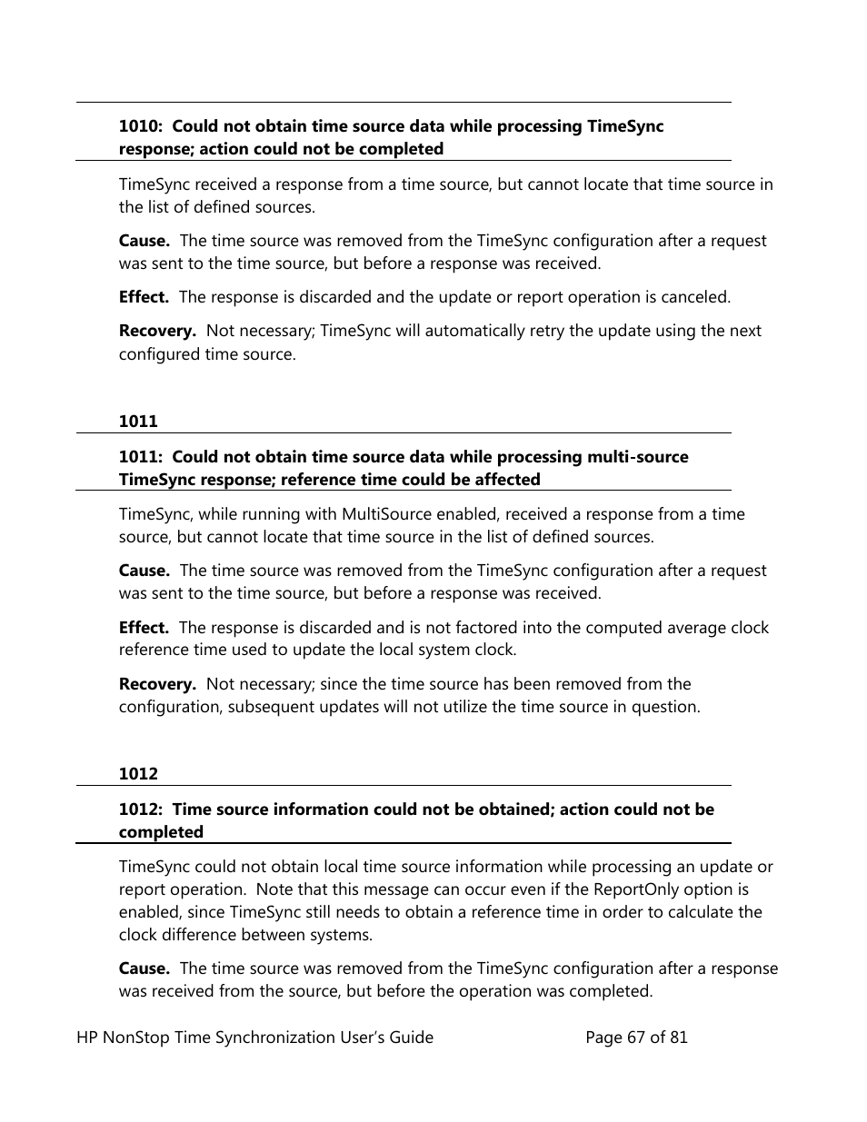 HP NonStop G-Series User Manual | Page 67 / 81