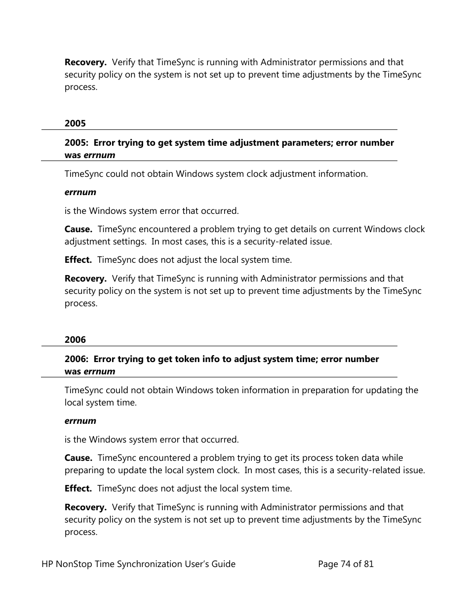 HP NonStop G-Series User Manual | Page 74 / 81