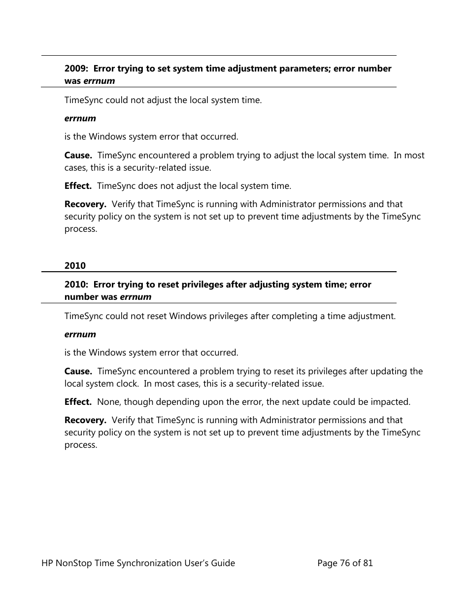 HP NonStop G-Series User Manual | Page 76 / 81