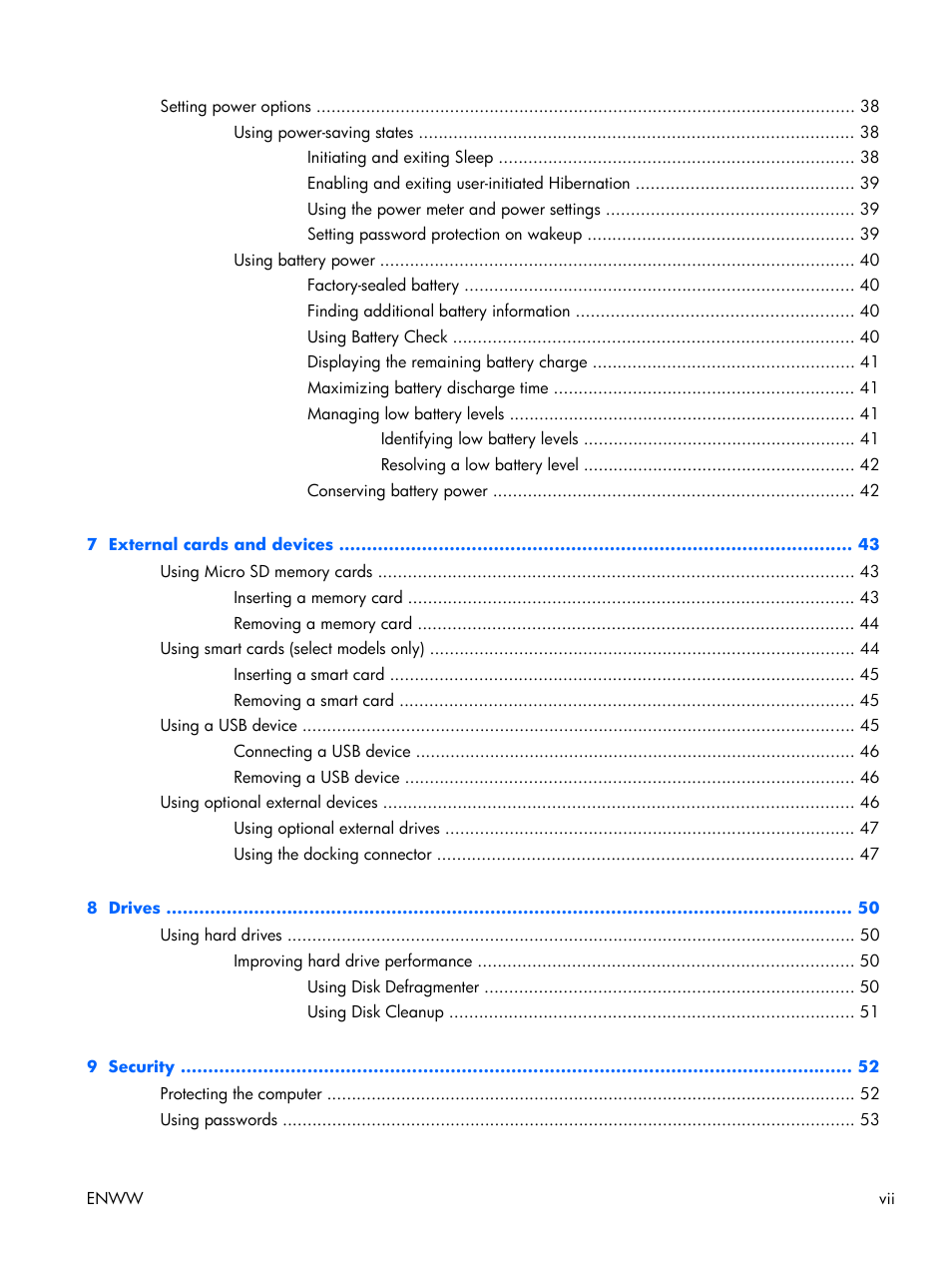 HP EliteBook Folio 1040 G1 Notebook PC User Manual | Page 7 / 101
