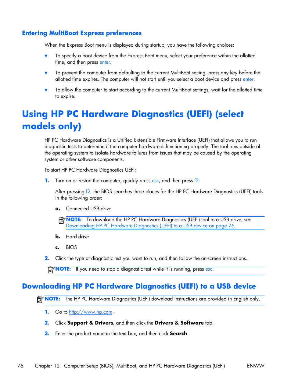 Entering multiboot express preferences | HP EliteBook Folio 1040 G1 Notebook PC User Manual | Page 86 / 101