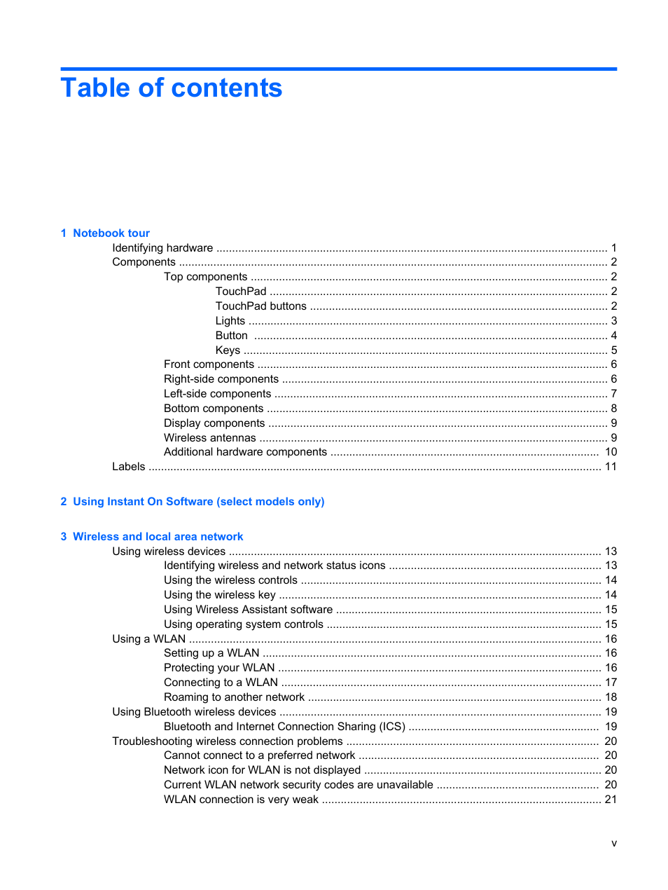 HP Envy 15-1002xx Notebook PC User Manual | Page 5 / 112