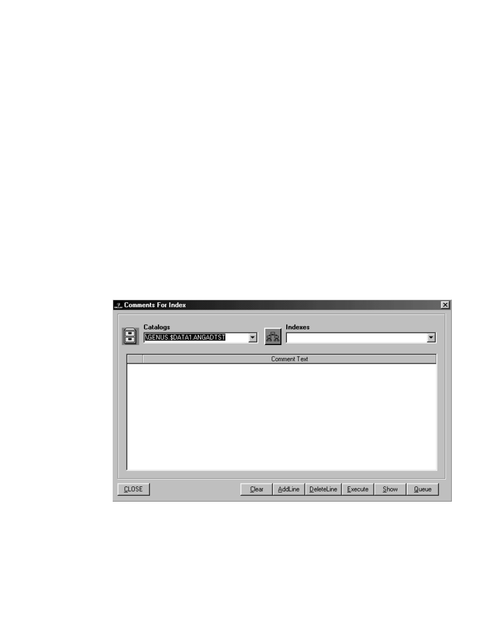 Managing index comments | HP NonStop G-Series User Manual | Page 203 / 262