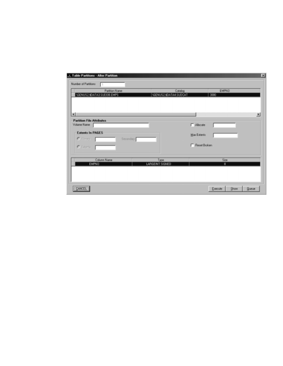 Altering partitions | HP NonStop G-Series User Manual | Page 216 / 262