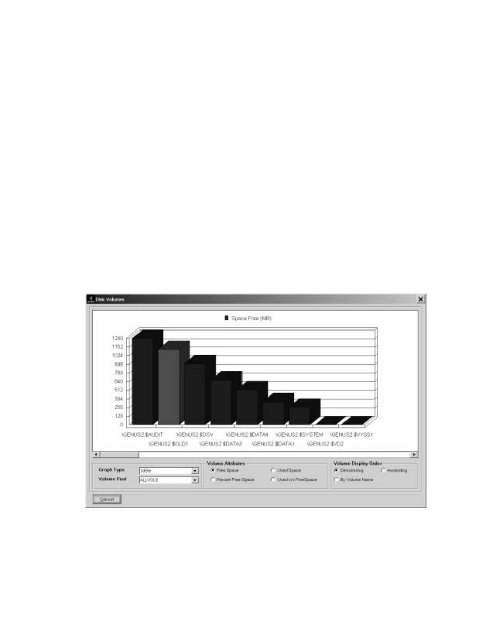 Chapter 6, Chapter 6. monitoring disk-space usage, Displaying volume usage | HP NonStop G-Series User Manual | Page 59 / 262