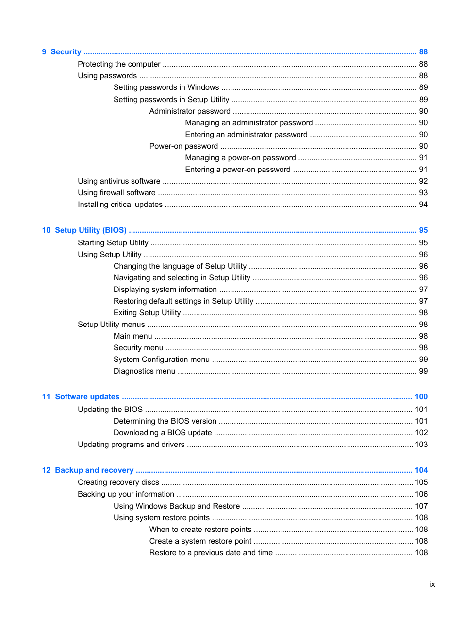 HP Compaq Presario CQ42-152TU Notebook PC User Manual | Page 9 / 124