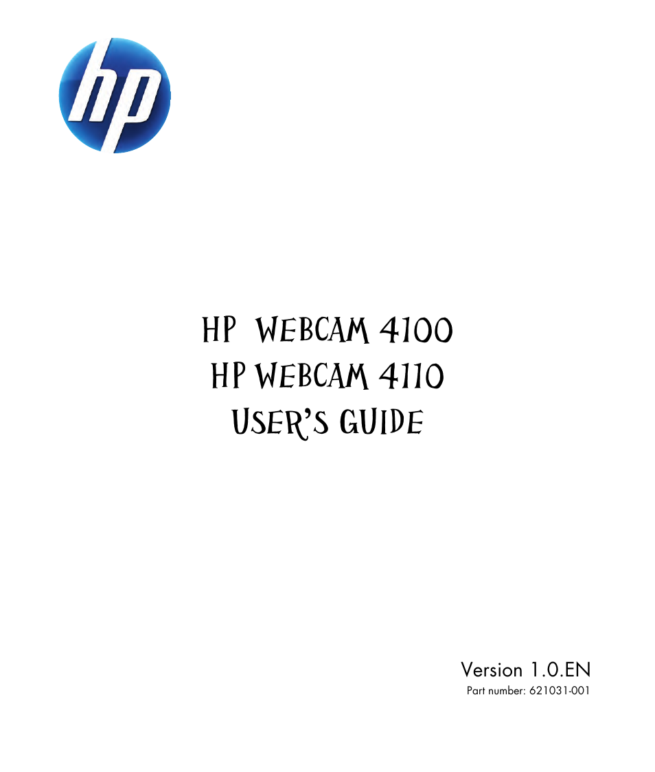 HP HD-4110 Webcam User Manual | 22 pages