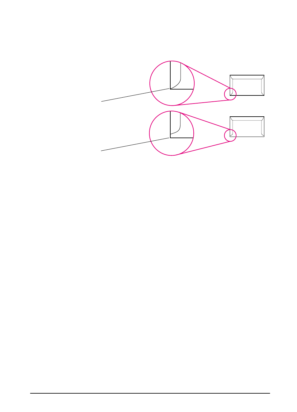 Envelopes with double-side-seams, Envelopes with adhesive strips or flaps | HP LaserJet 5000 Printer series User Manual | Page 135 / 204