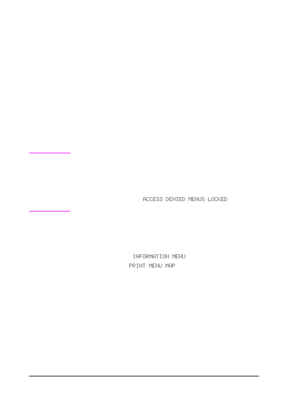 Control panel menus | HP LaserJet 5000 Printer series User Manual | Page 25 / 204