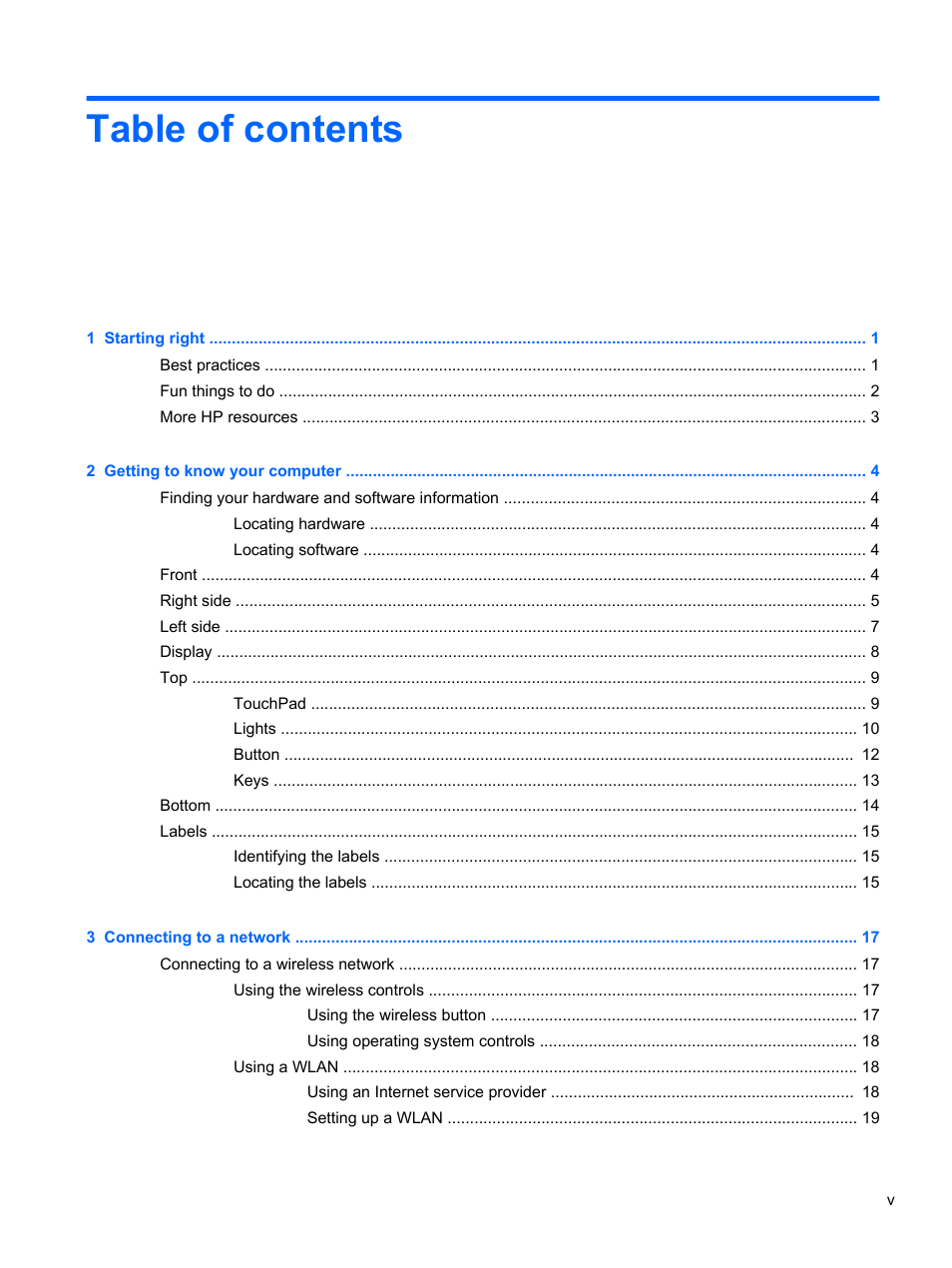 HP Spectre Ultrabook 14-3210nr User Manual | Page 5 / 96