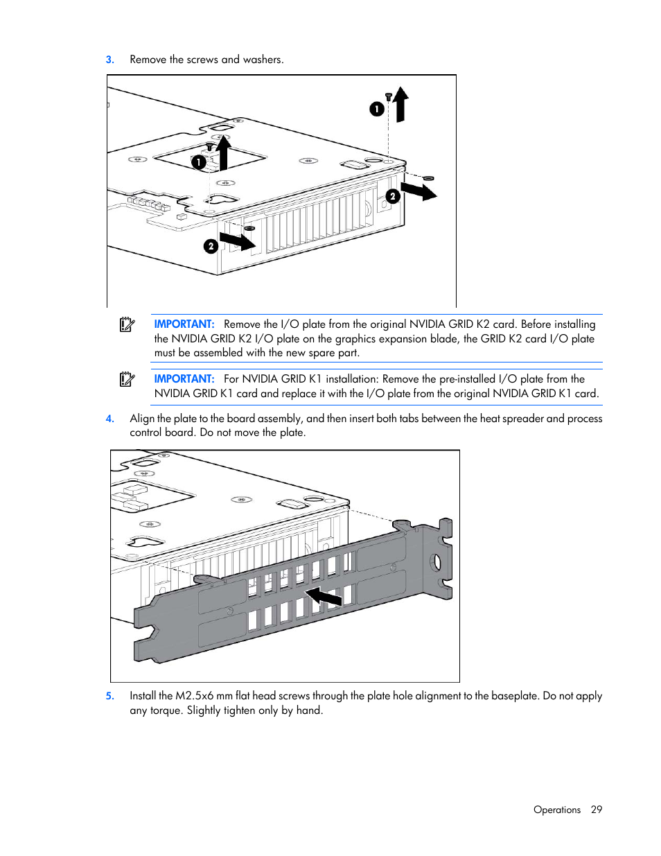 HP ProLiant WS460c Gen8 Graphics Server Blade User Manual | Page 29 / 98