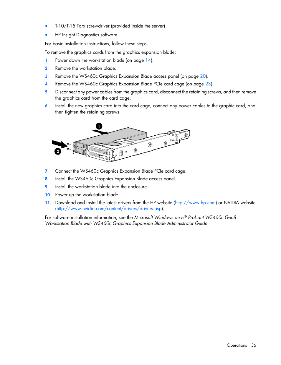 HP ProLiant WS460c Gen8 Graphics Server Blade User Manual | Page 36 / 98