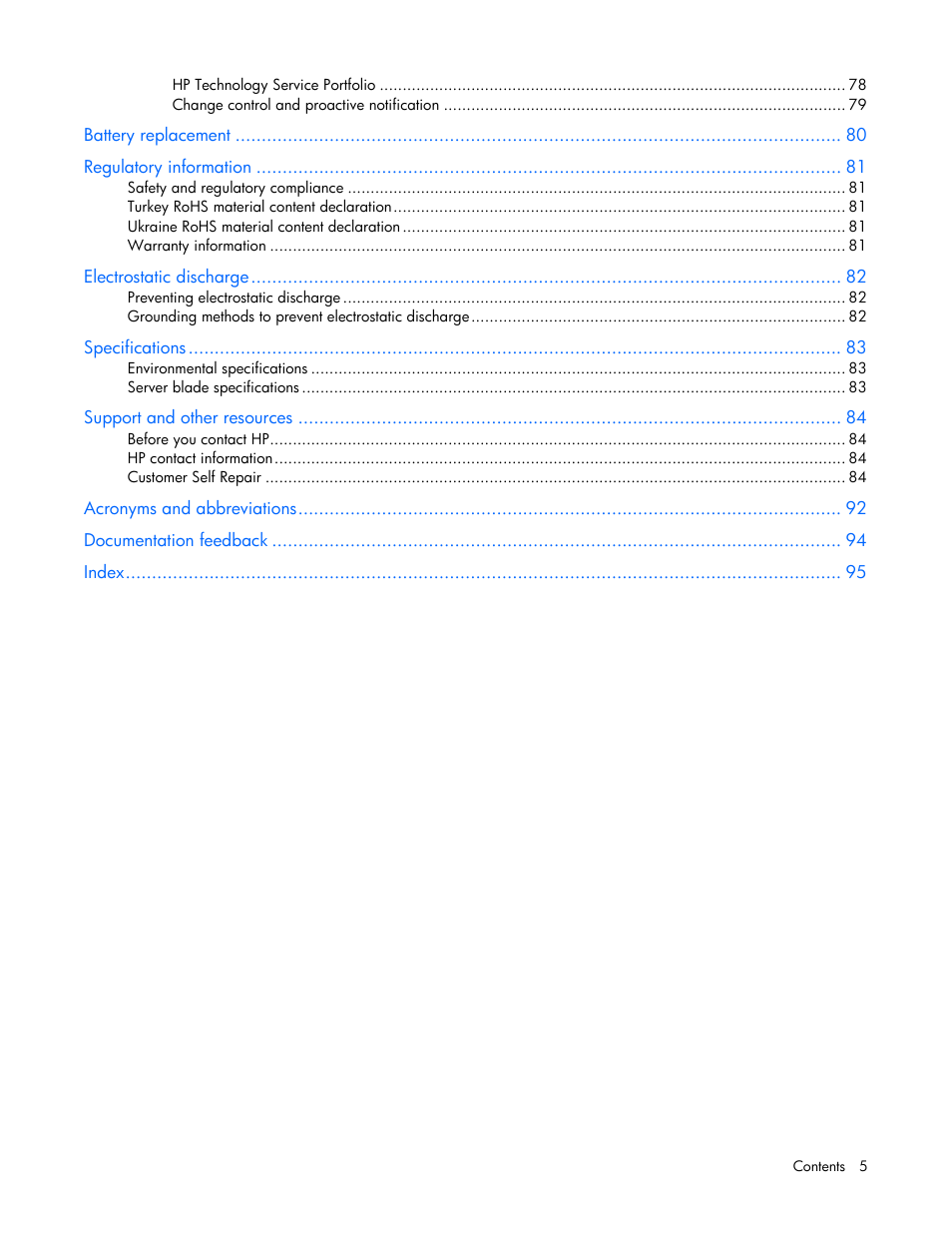 HP ProLiant WS460c Gen8 Graphics Server Blade User Manual | Page 5 / 98