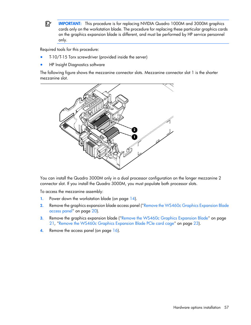 HP ProLiant WS460c Gen8 Graphics Server Blade User Manual | Page 57 / 98