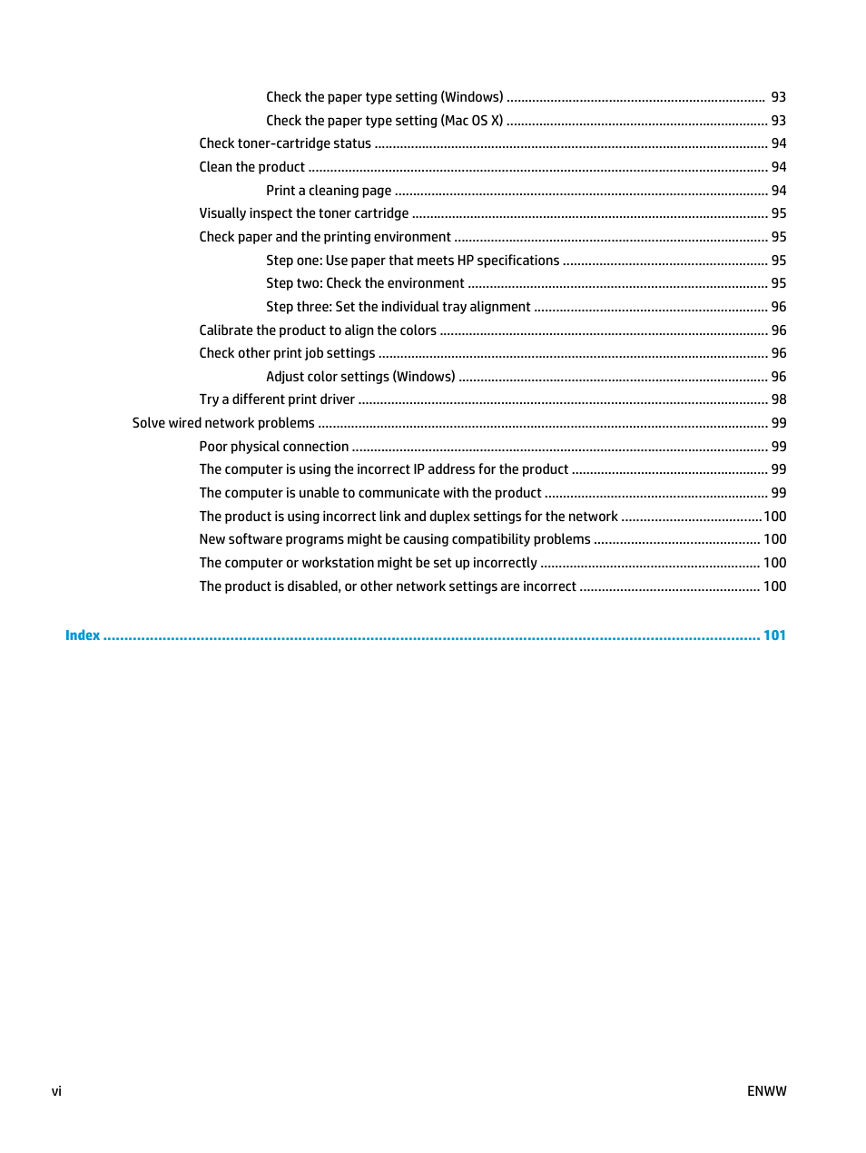 HP Color LaserJet Enterprise M651 Printer series User Manual | Page 8 / 114