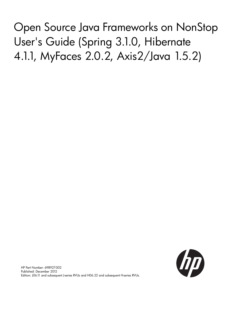 HP Integrity NonStop J-Series User Manual | 351 pages